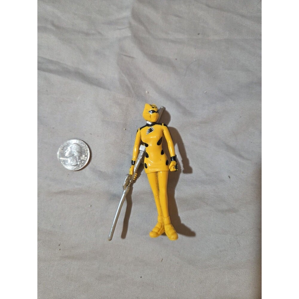 2007 Power Rangers Jungle Fury Lily Yellow Cheetah 3.5" Action Figure